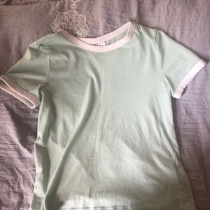 mint coloured shirt from H&M